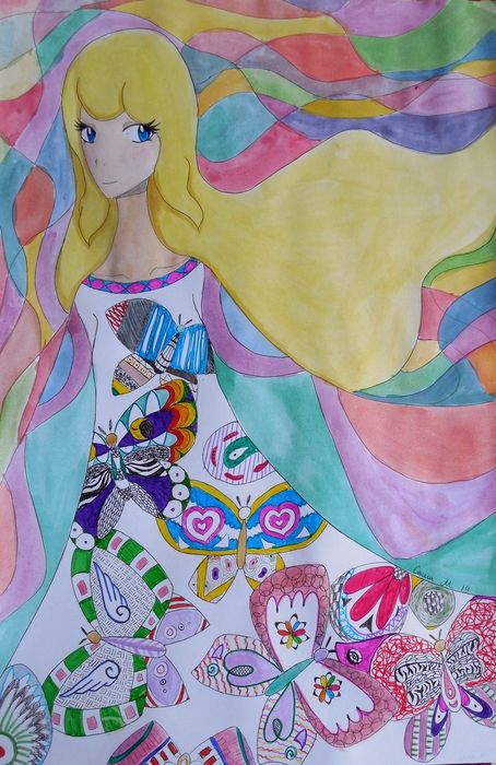 Art Studio PALETTE. Aleksandra Malisheva Picture.  Watercolour, Ink Design Clothes 